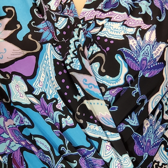 Cache Wrap Print Midi Sleeveless Dress Size 8 - Picture 12 of 13